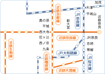 奈良・沿線路線図
